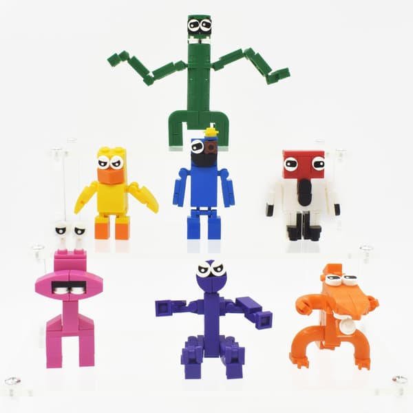 Rainbow Friends Scen Skräckspel Monster Byggklossar Actionfigurer för Barn