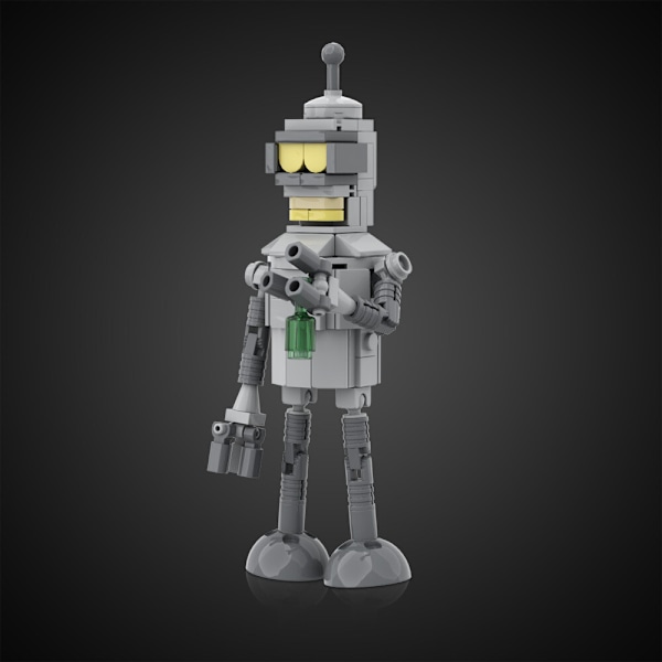 MOC Futurama Bender Robot Byggklossar Tecknad Flyttbar Mecha Klossar BARN Gåvor