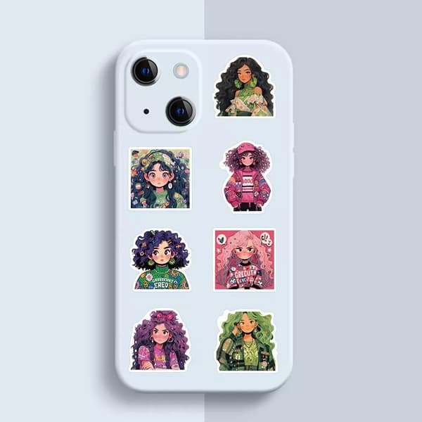 50X Cool Dopamine Girls Stickers Divor Dressing Estetiska Dekaler Telefon Graffiti