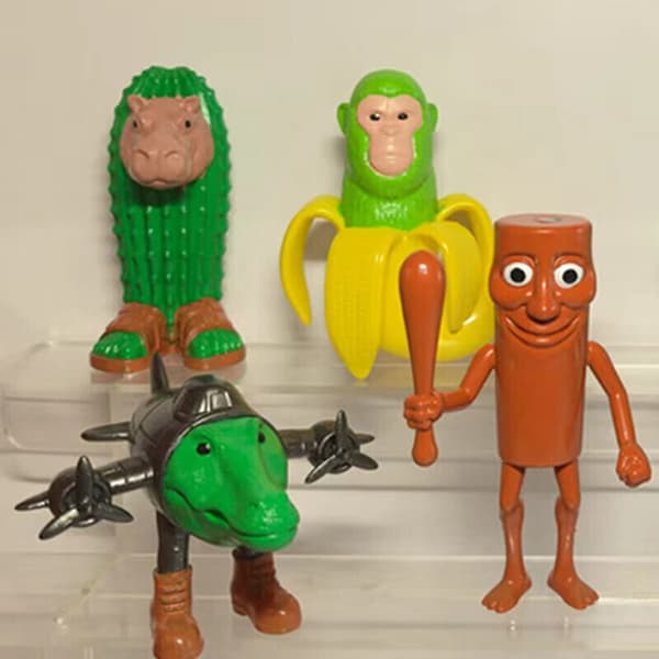 8 st Tung Tung Tung Sahur Actionfigur Docka Modell Dekor Leksak Koppar Barn Present 6pcs