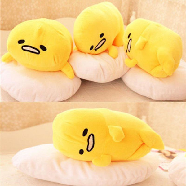 Söt Gudetama Lat Ägg Plyschleksak Äggula Bror Fylld Tecknad Kudde