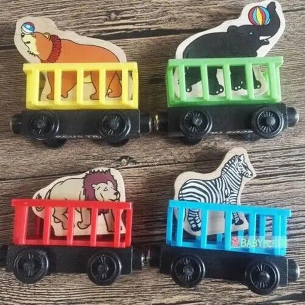 1/4 st Thomas & Vänner Träleksaker Djur Magnetisk Järnväg Tåg Leksaker Lastbil Bil #65 Circus Train Lion