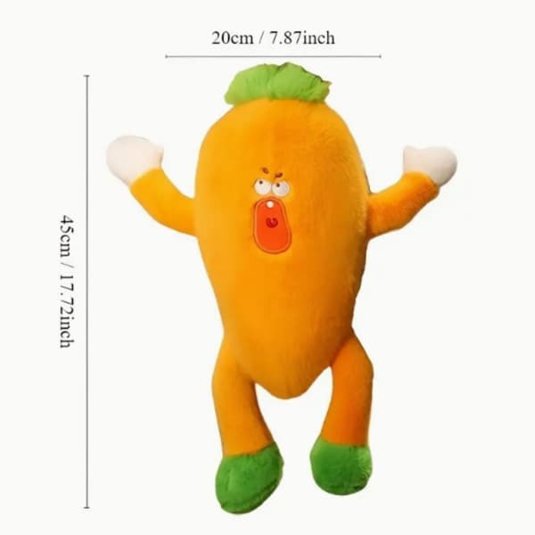 Rolig morotsdocka, morotskuddsdocka, kreativ plyschleksak, sovkudde 45cm-Carrot