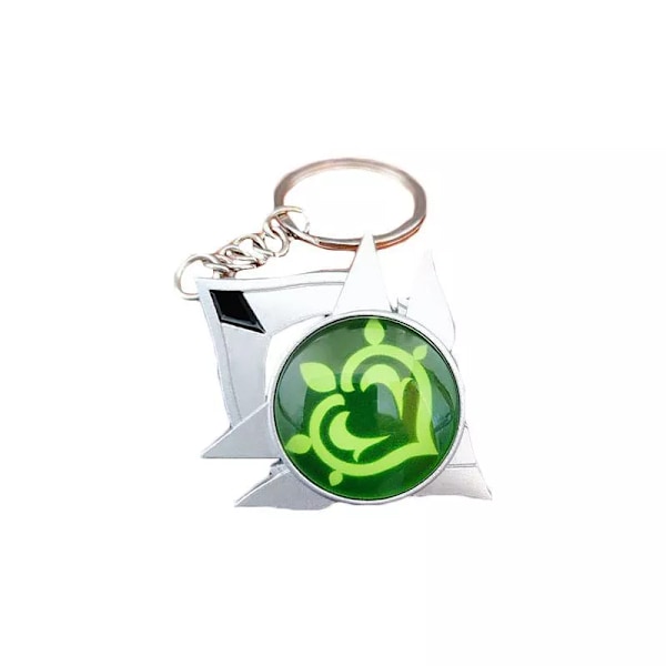 Genshin Impact Seven Elements Nyckelring Geo Anemo Electro Dendro Hydro Pyro Cryo 28