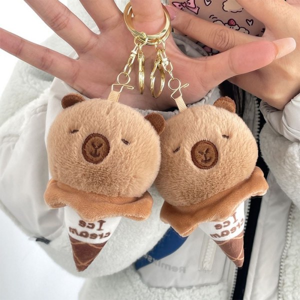 Animal Capybaras Capybara Plushie Keychain Födelsedagspresent