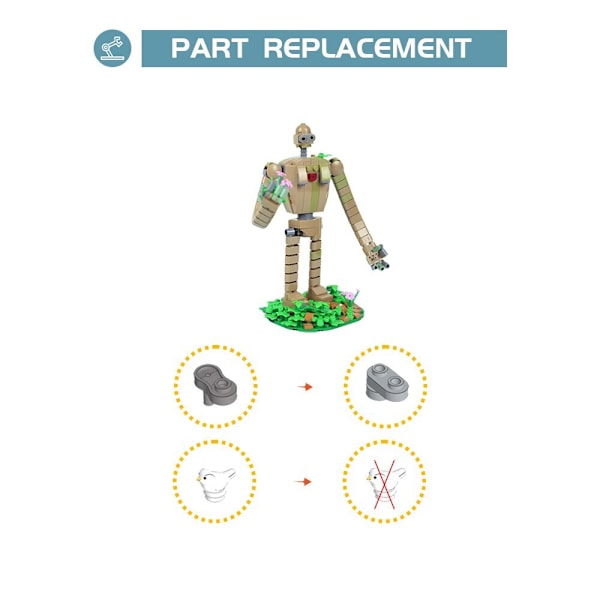 MOC Studio Ghibli Slottet i himlen Robot Soldat Stridsmodell Byggklossar