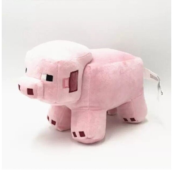 MINECRAFT Creeper Enderman Fyllning Plyschleksaker Julklappar My World Överdimensionerad docka 28cm Big Pink Pig