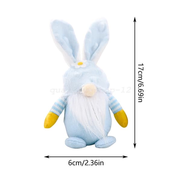 Påsk Plyschdocka Tomte Kanin Gonk Tomte Dvärgleksak Ornament Barnpresent mjuk Yellow