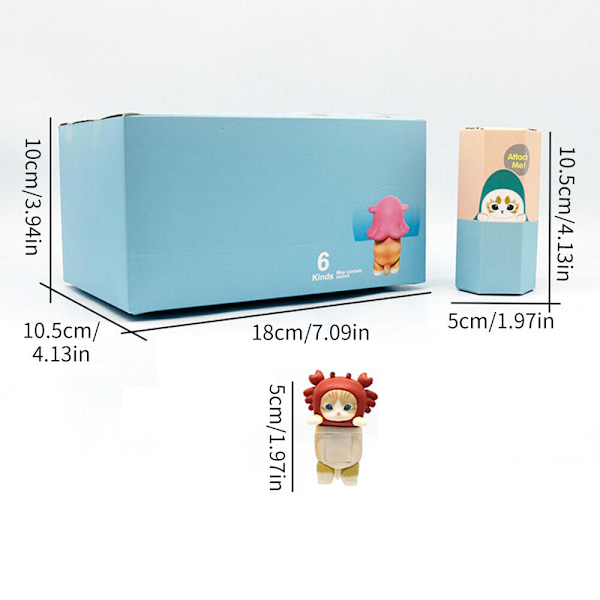 1/2 st Sonny Angel Hippers X Mofusand Figur Blind Box Mini Figur Presentleksaker 2PCS