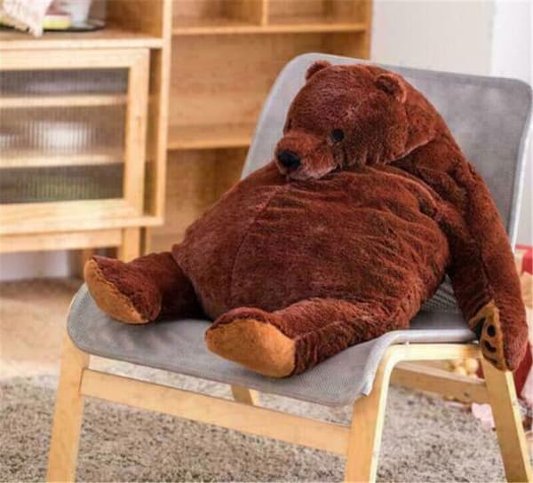 Mörkbrun Teddybjörn Jätte Plyschleksaker Docka Gosedjur Barn mjuk 80cm
