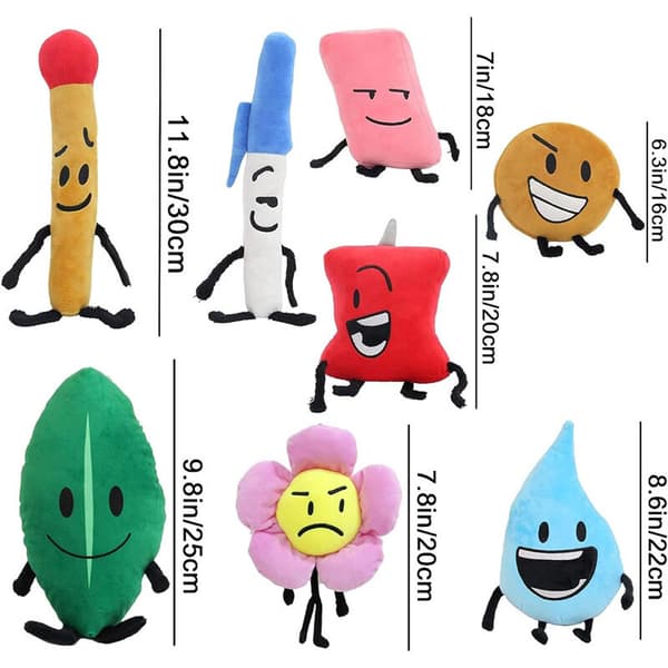Bfdi Plyschleksak Fylld Docka Plysch Battle For Dream Island Barnens Dag Present Leksak Cube