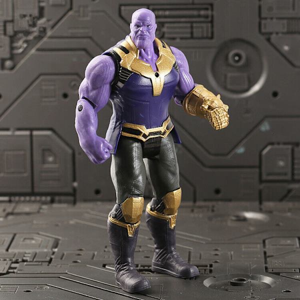 7" Marvel Avengers Super Hero Hulk Thanos PVC Play Toy Action Figure Model Present Thanos
