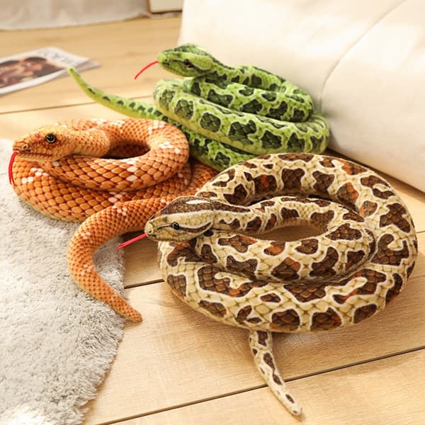 78-tums simuleringsormar Plyschleksak jätte lång orm fylld djurleksak Barnpresenter 70CM Rubber Snakes
