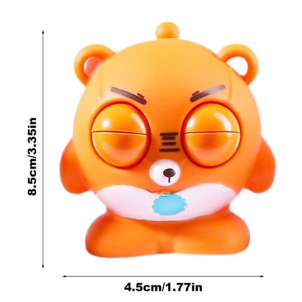 Ögonpoppande Djur Klämleksak i Gummi - Stressreducerare Moekuma