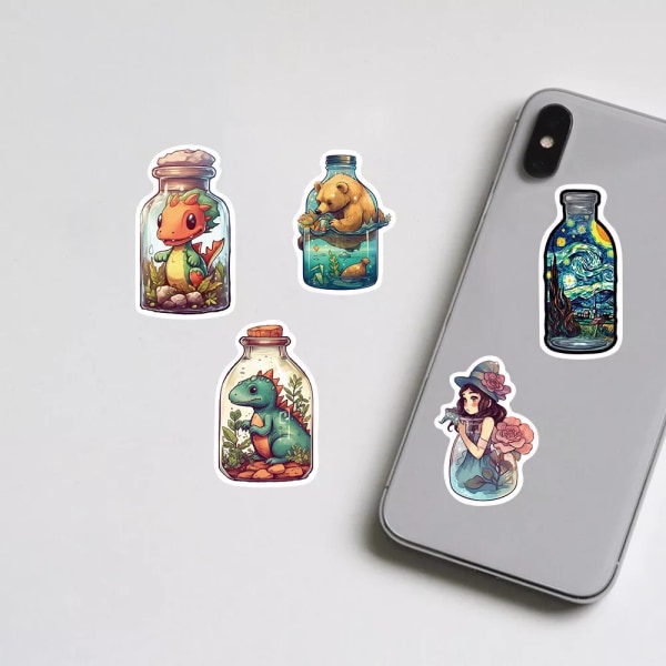 50 st Nyhet Drifting Flaskmålning Magic Wonderland Phone Laptop Stickers