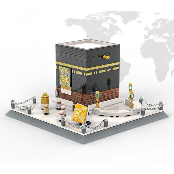 Kaaba - Islamiska Byggklossar Set av Heliga Kaaba Ramadan Eid Gåva