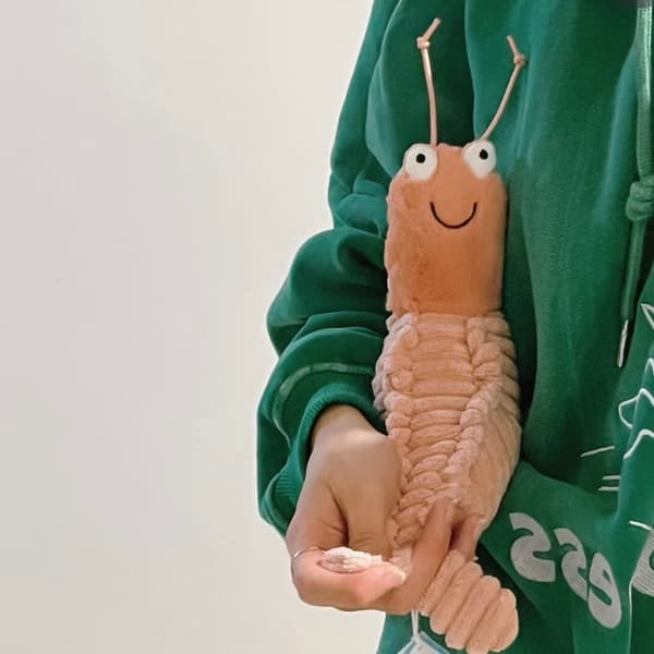 Jellycat Sheldon Räka Plyschleksak 22CM med Etiketter för Barn Samlare mjuk