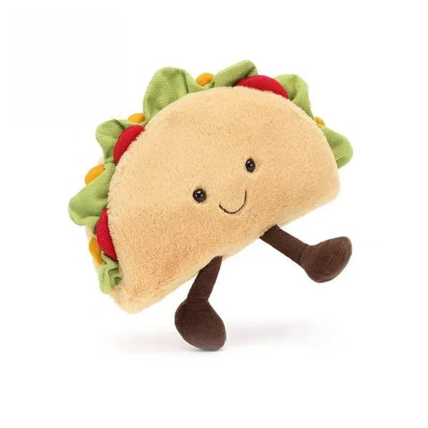 Jellycat Amuseable Taco Plyschleksak 15cm Mjuk Squishy Fylld Mat