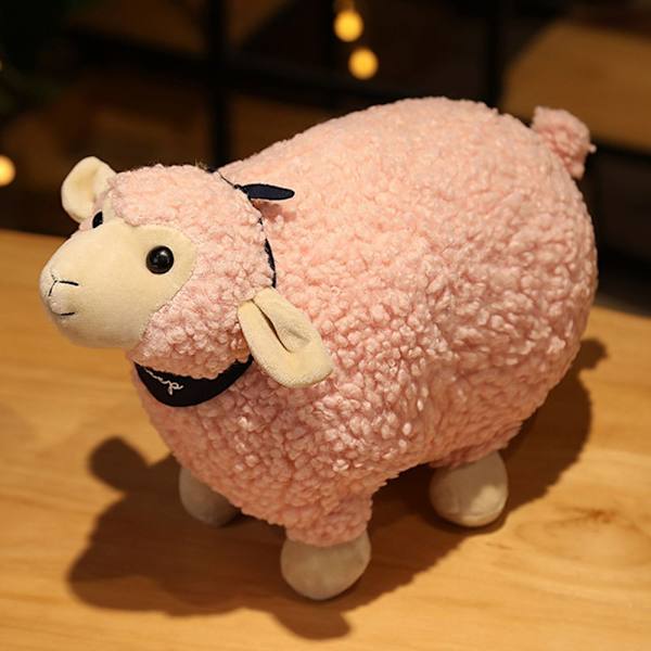 Dekorationssten Får Plyschleksak Kudde Fylld Lamm Docka pink 40cm
