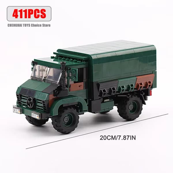 WW2 Militär Stridsvagn Byggklossar Set för Barn - Pansarfordonsmodell 06044 411Pcs