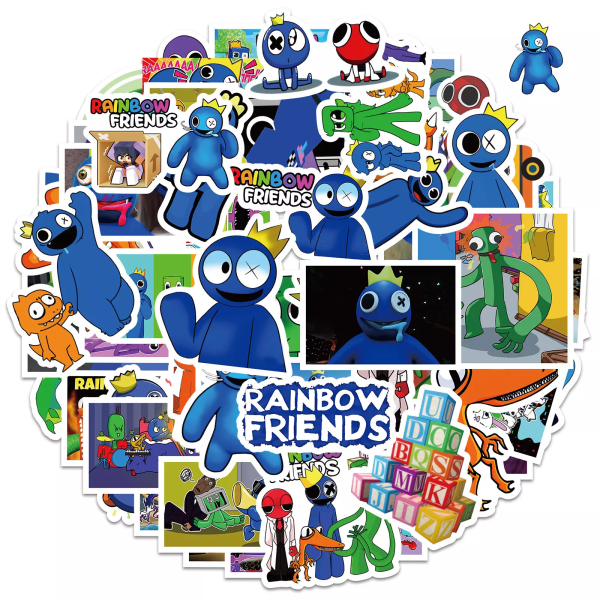 Roblox Rainbow 60st Friends Stickers Vattentät Återanvändbar dekor för case