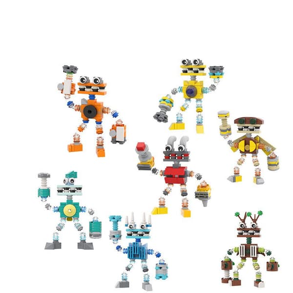 MOC My Singing Monster Kör Byggklossar Barn Pedagogiska Spel Leksaker Klossar Blue Green (88pcs)