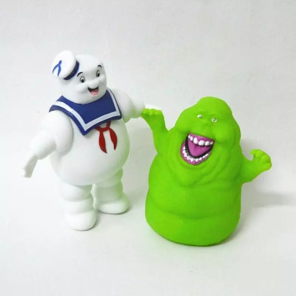 Marshmallow Ghostbusters Man Slimer Grön Ghost Action Figur Presentleksaker Docka White