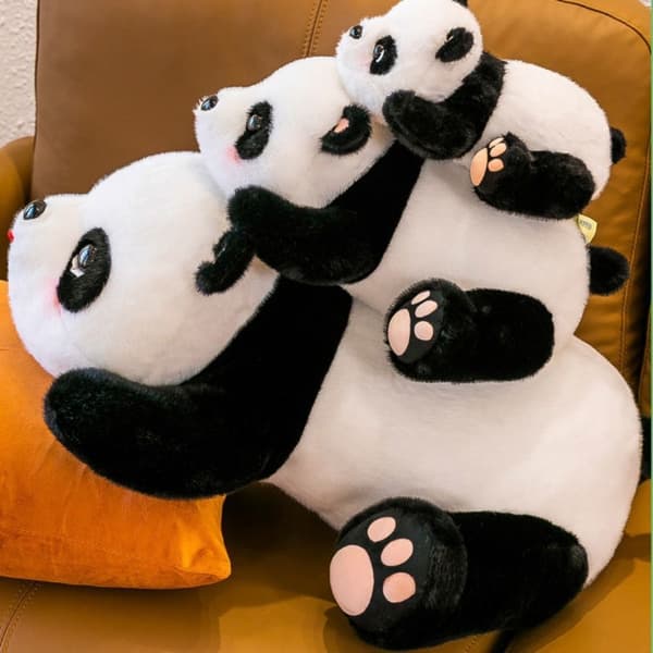 Söt Tecknad Panda Panda Docka Plyschdocka Kudde Plyschdocka Gåva Simuleringsdocka❀ Crouching 25cm
