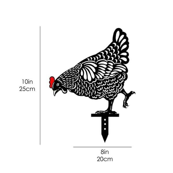 Trädgårdsprydnader Chicken Yard Art Trädgård Bakgård Gräsmatta Dekor Gåva Påsk Dekor C