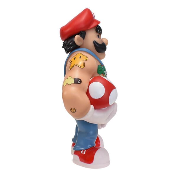 Super Mario Bros PVC Action Figur Leksaker Muscle Mario Collection Model Doll Presenter 13 inch