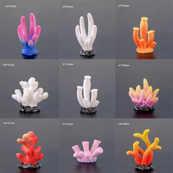 Söt Resin Coral Miniatyr för heminredning Pink(3.5*5.4cm)
