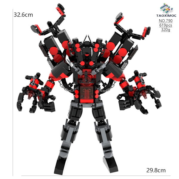 Mini Kameraman Modell Byggklossar Set för Skibidi Toalett MOC Klossar Leksaker MOC 790