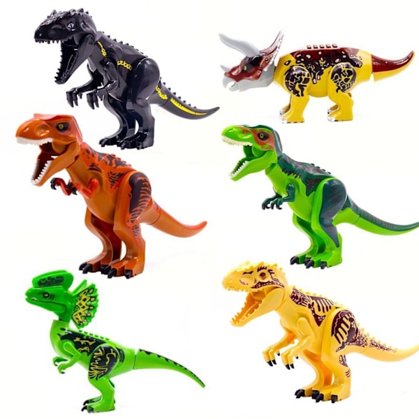 Dinosaurieleksaker Byggbara dinosaurieformade leksaker Barns byggleksaker Present Black