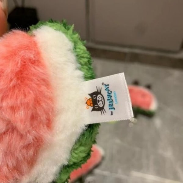 Jellycat Vattenmelon Plyschleksak 9 cm Amuseable Fruktskiva Väskberlock Nyckelring mjuk