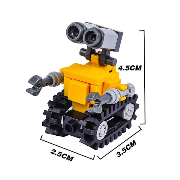 MOC Mini WALL-E Robot Byggklossar Walle Film Actionfigurer Leksaker för Barn WALL-E-Spaceman