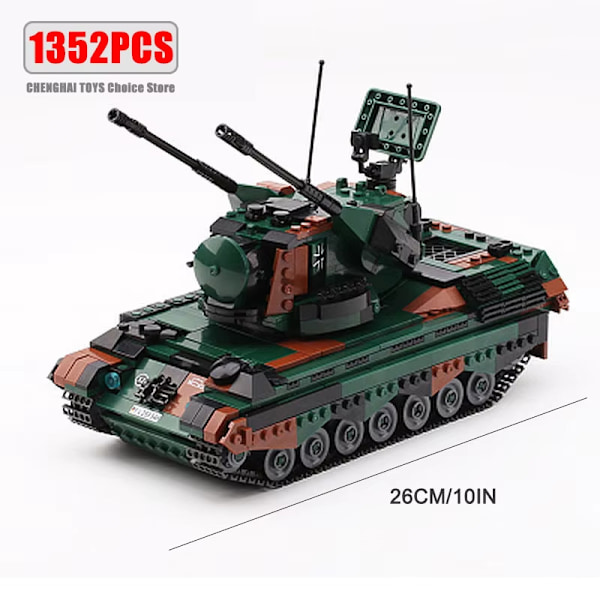 WW2 Militär Stridsvagn Byggklossar Set för Barn - Pansarfordonsmodell 06041 192Pcs