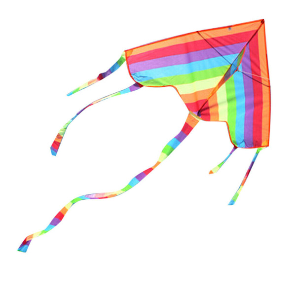 Roliga leksaker för barnlek - 3D drake med svans Drake Stor linje utomhusflygning Rainbow #C