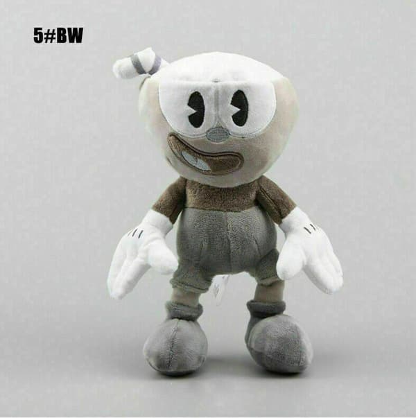 Cuphead Mugman Devil Demon Carnation Mecup Brocup Plyschdocka Gosedjur 6#Halo head ghost