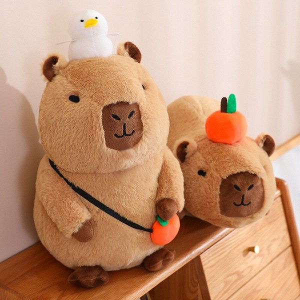 Fluffig Capybara Plyschdocka Kawaii Gosedjur Simulering Gosedjur B 20CM
