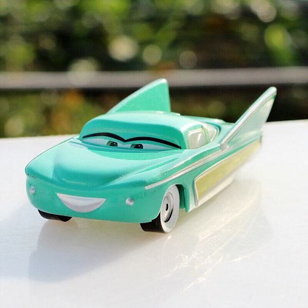 Disney Pixar Cars Green Flo 1:55 Diecast Modell Bil Barn Pojkar Leksaker Lös Nytt