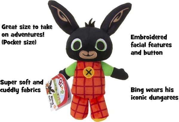 Bing Bunny Soft Toy Teddy Plysch Liten 20cm Cbeebies Barnkollektion Ny