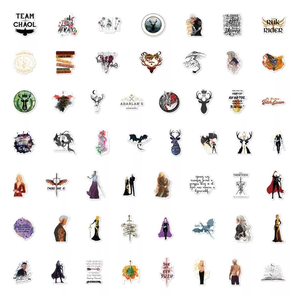 50 Throne of Glass Stickers Sigils Best Quoutes Character Hydro Flask Guitar Book