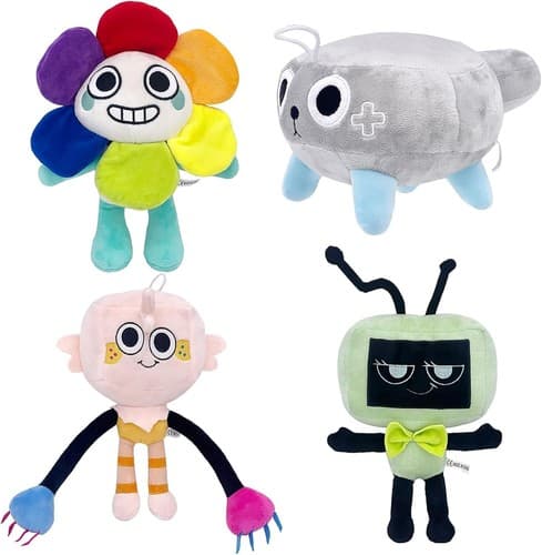 Dandy s World Plyschleksaker Dandys Plysch för Skräckspelsfans Fylld Figur Leksak 4pcs a