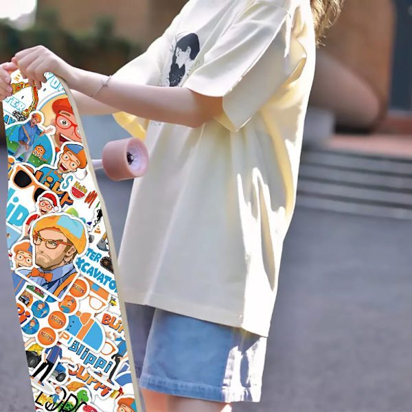 50X Blippi Stickers Småbarn Party Bag fillers Pris Belöning Hydro Flask Graffiti