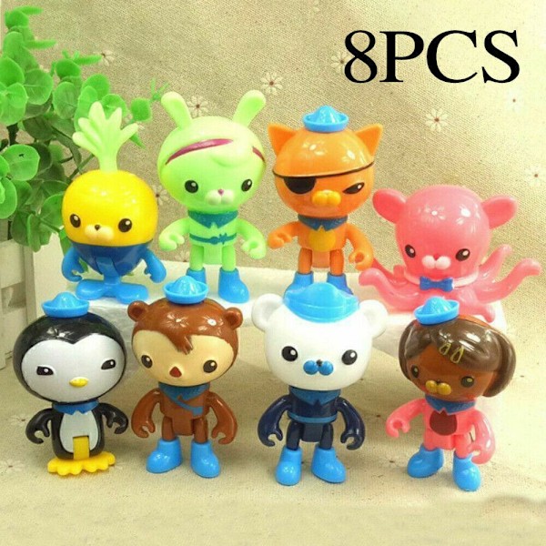 8 st Octonauts Figurer Octo Crew Pack Leksats Actionfigurer Dockor Leksaker Present.