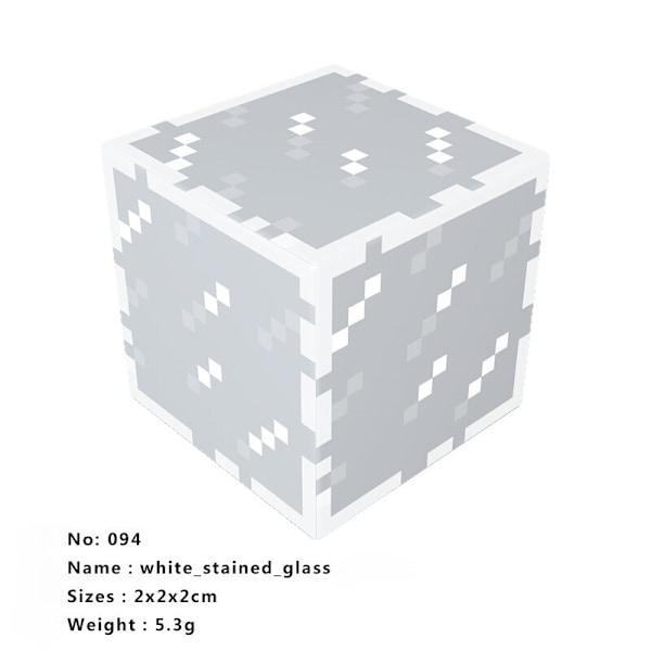 Rikt utbud av magnetiska block Minecraft-kuber DIY Byggleksaker Set 10 st 70 white stained glass