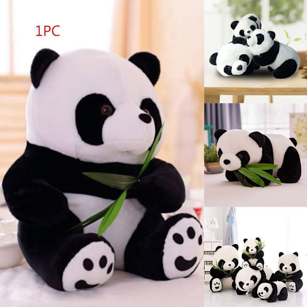 NYA MJUKKUSNALLSE PANDA & BAMBU 30cm-Kneeling Style
