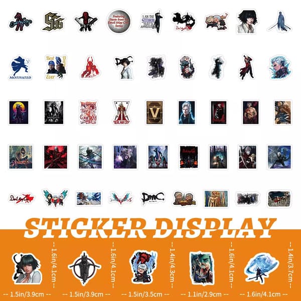 103 st Devil May Cry Video Game Character Stickers Dante Vergil Trish PS5 Steam