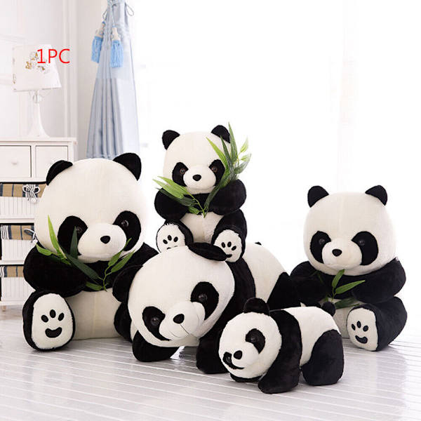NYA MJUKKUSNALLSE PANDA & BAMBU 20cm-Sitting Style