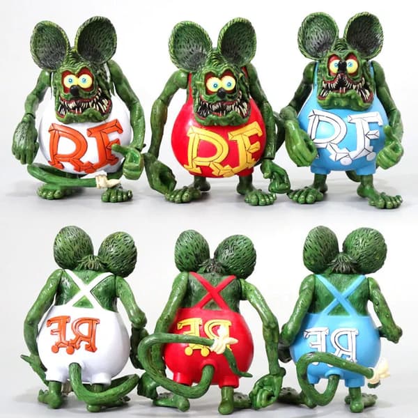 10 cm Rat Fink Pvc Action Figurleksak Samlarobjekt Modell Docka Barn Presentleksaker Inredning Red